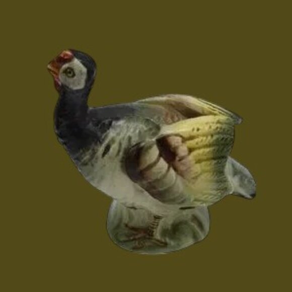 MCM Vintage Turkeys salt & pepper Set ceramic Tom & Hen Thanksgiving Grannycore - Picture 7 of 14